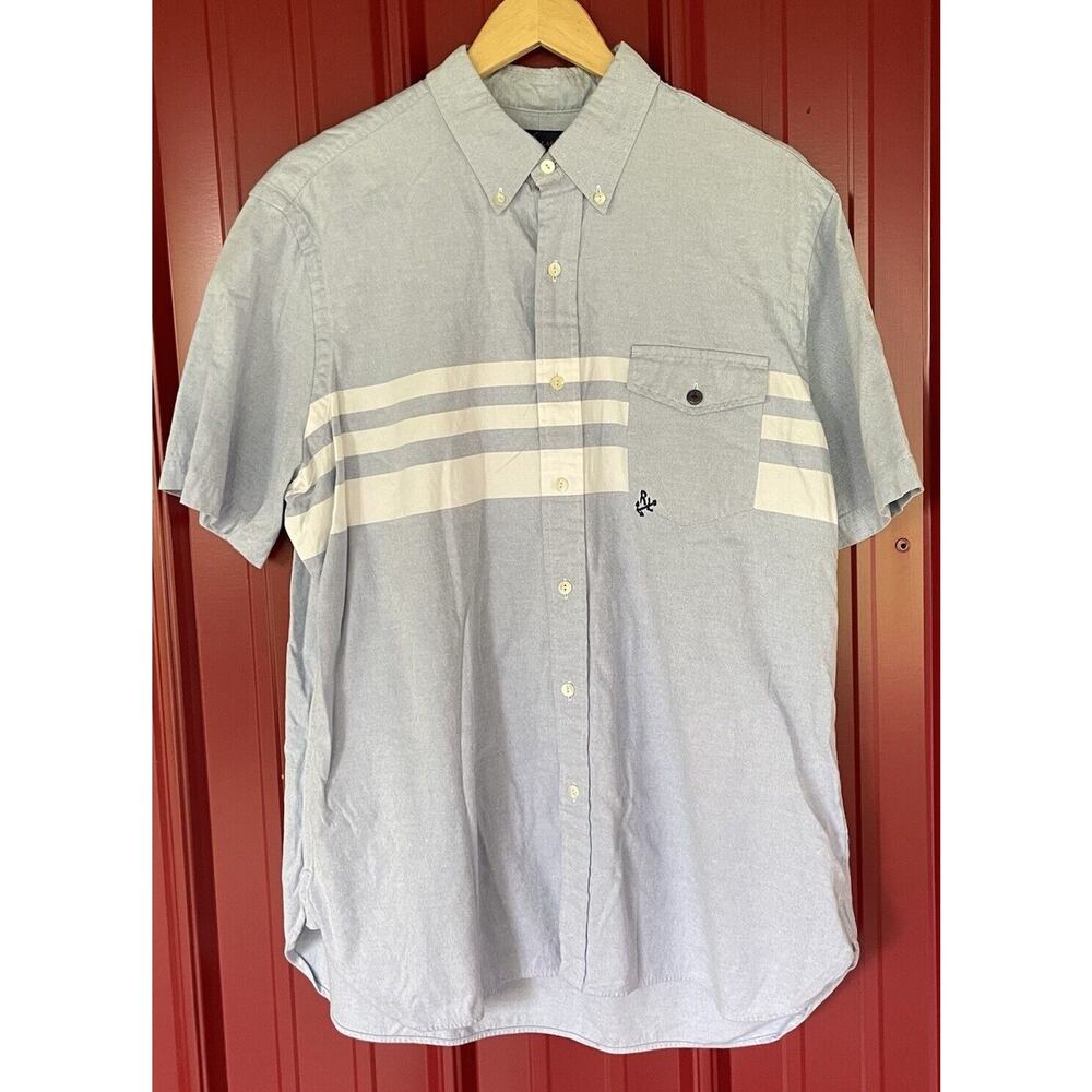 Ralph Lauren‎ Shirt Nautical Striped Button Down RL Anchor Logo Shirt Sleeve XL